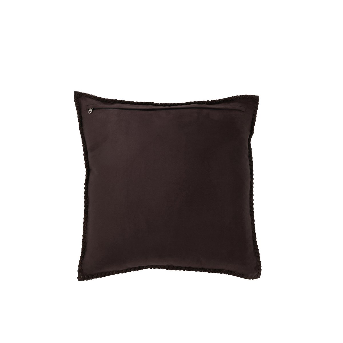 J-Line - Coussin décoratif Middle Line - Cuir - Marron foncé