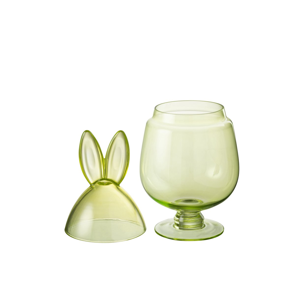 J-Line - Vorratsglas Rabbit - Glas - Grün - Medium