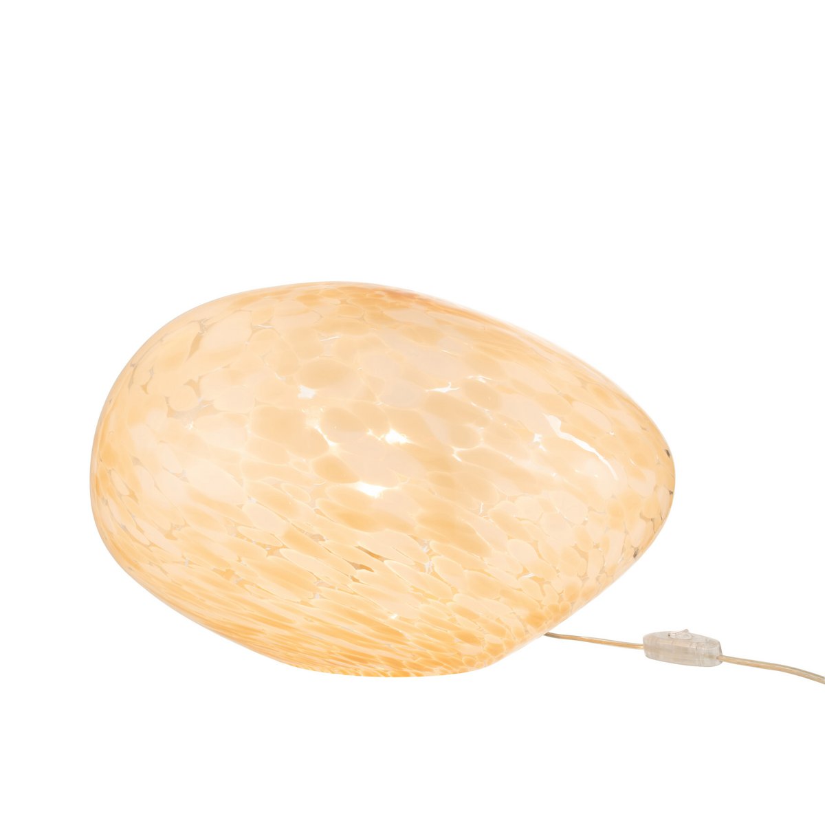 J-Line - Lampe Melissa Ovale - Verre - Beige