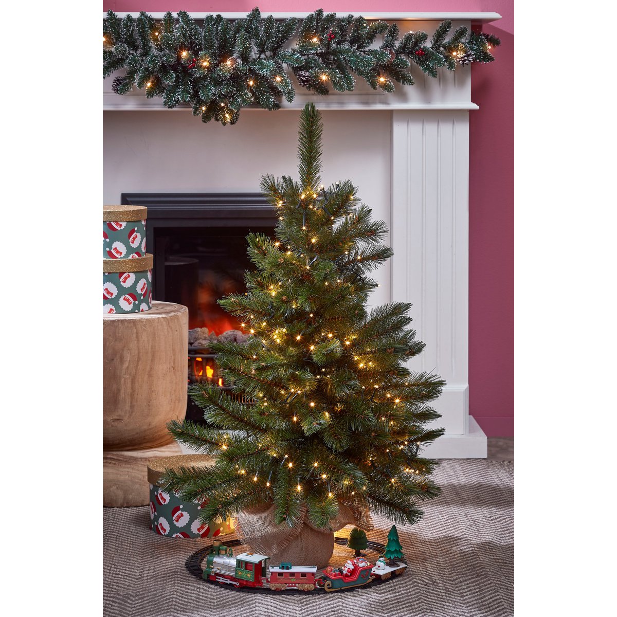 Maison d'Abri® - Sapin de Noël Artificiel Forest Givré en Jute - H90 x Ø62 cm - Vert