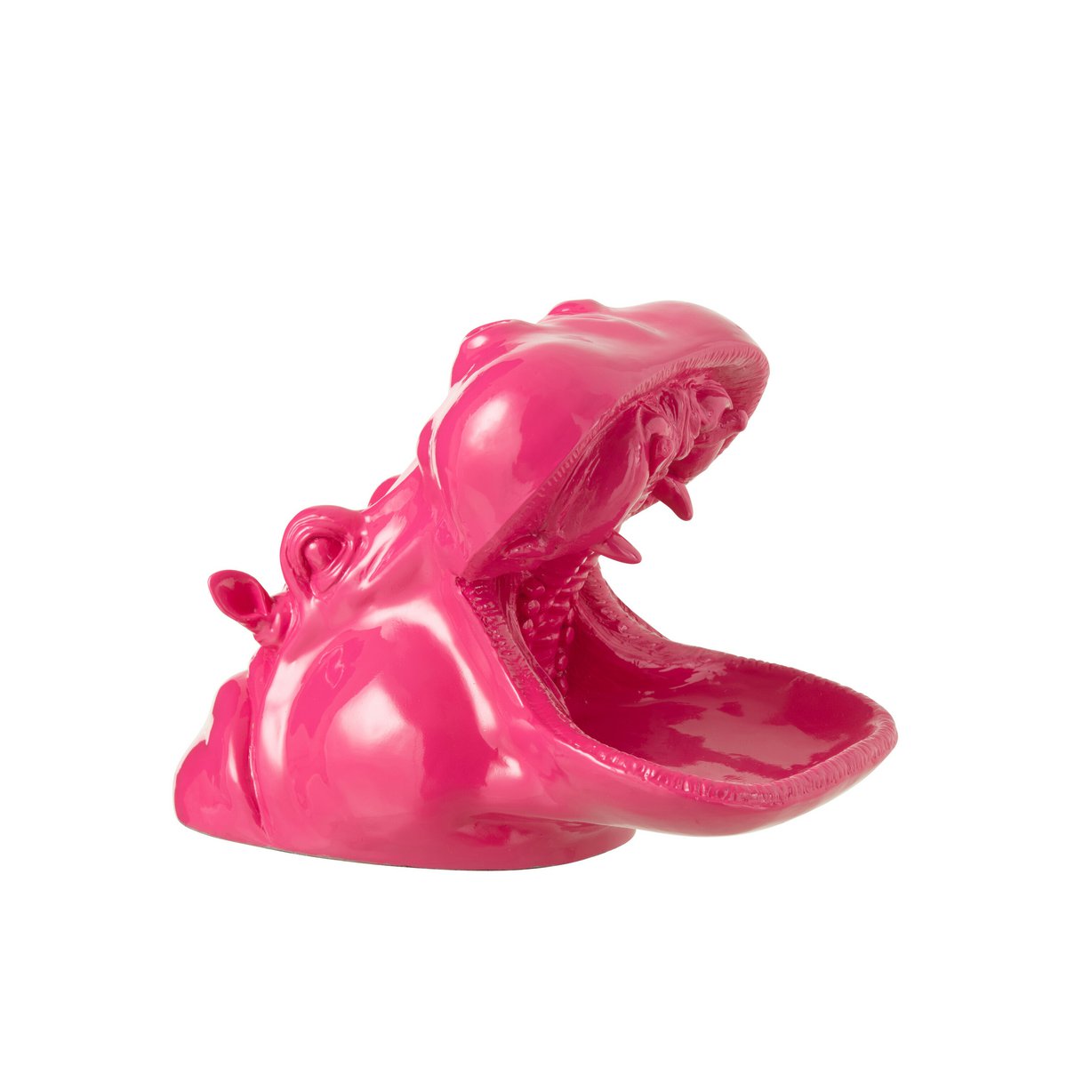 J-Line - Nilpferdkopf Polyresin Pink