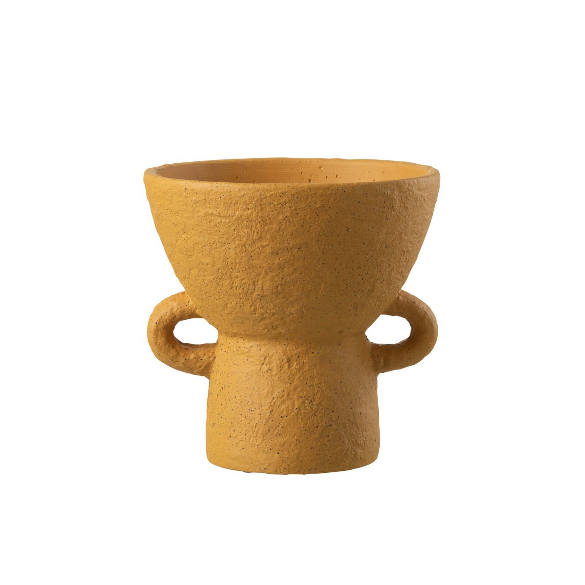 J-Line - Vase Zenia - Céramique - Ocre - Grand - Ø25,00cm