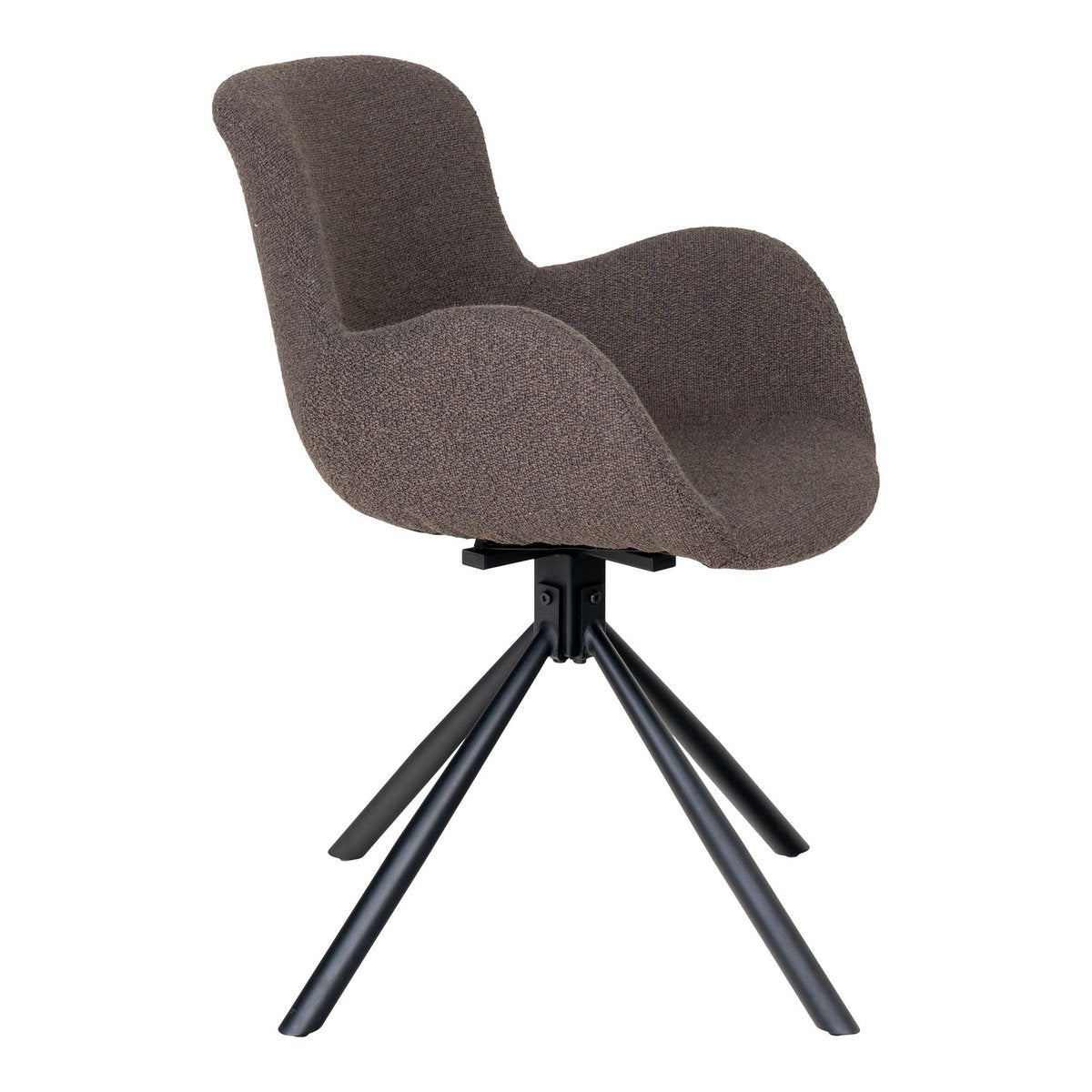 House Nordic - Amorim Dining Chair - Chaise de salle à manger, en champignon bouclé avec pivot - Lot de 2