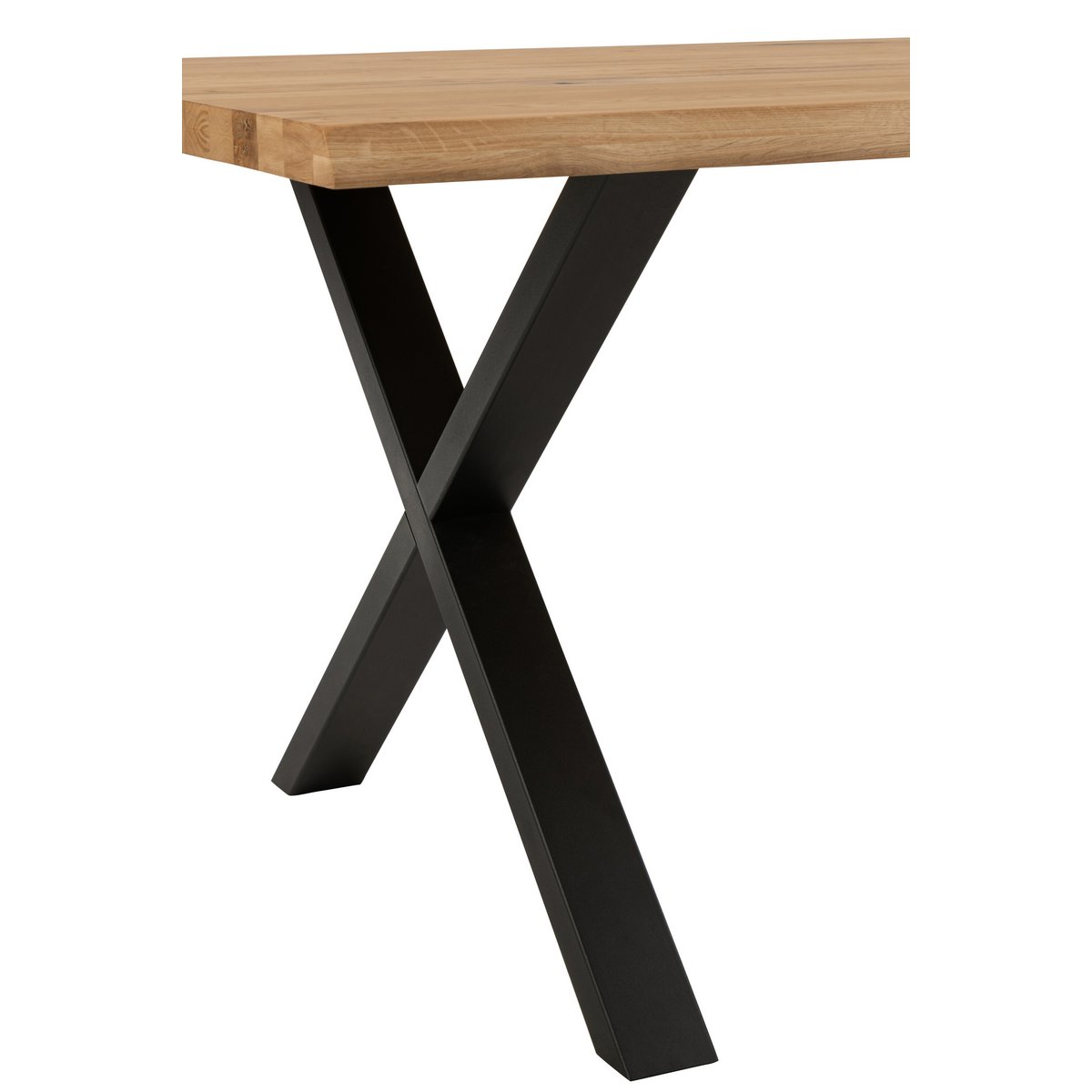 J-Line - Gekruisde tafelpoten 'Staal' (Zwart)
