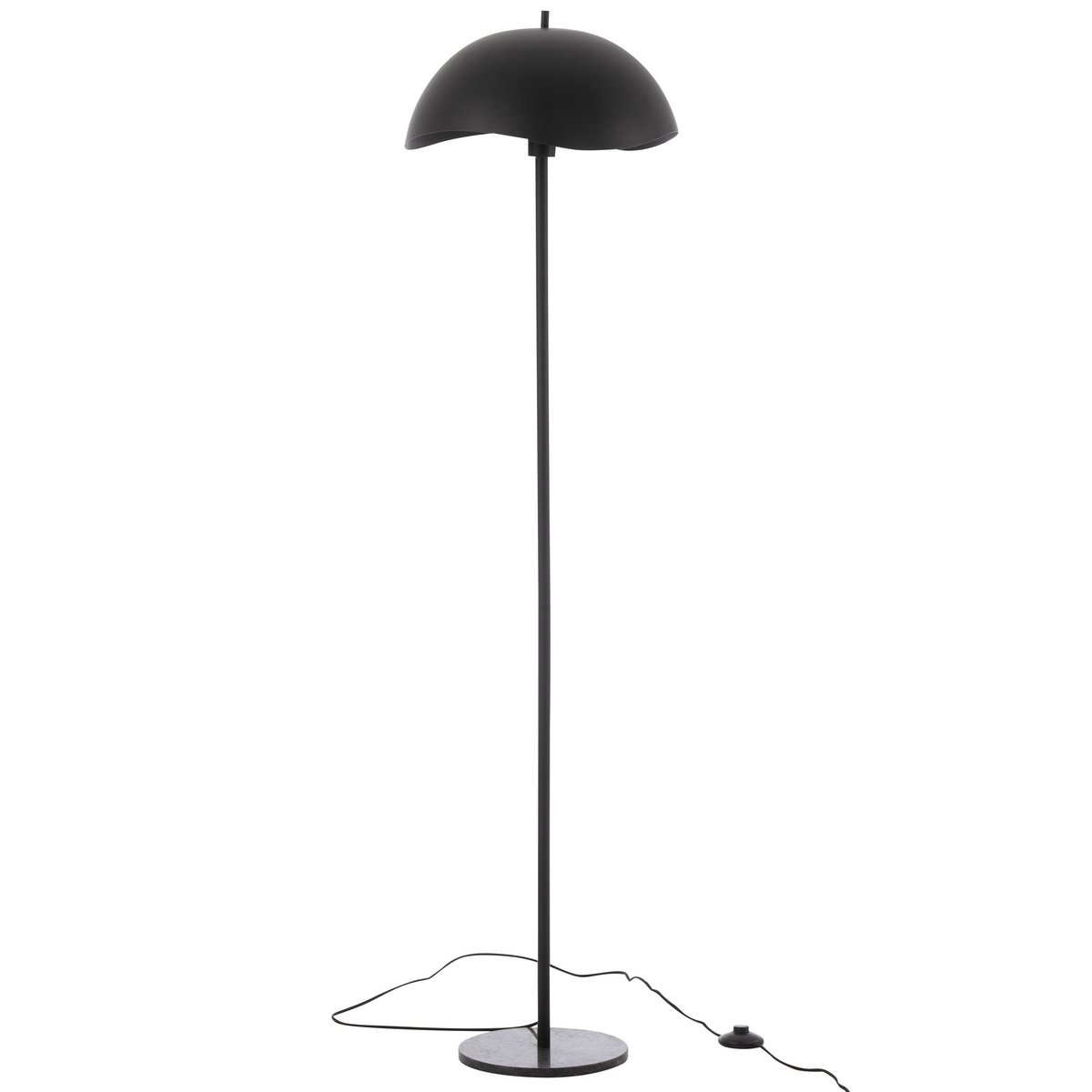 J-Line - Lampadaire Métal/Marbre Noir