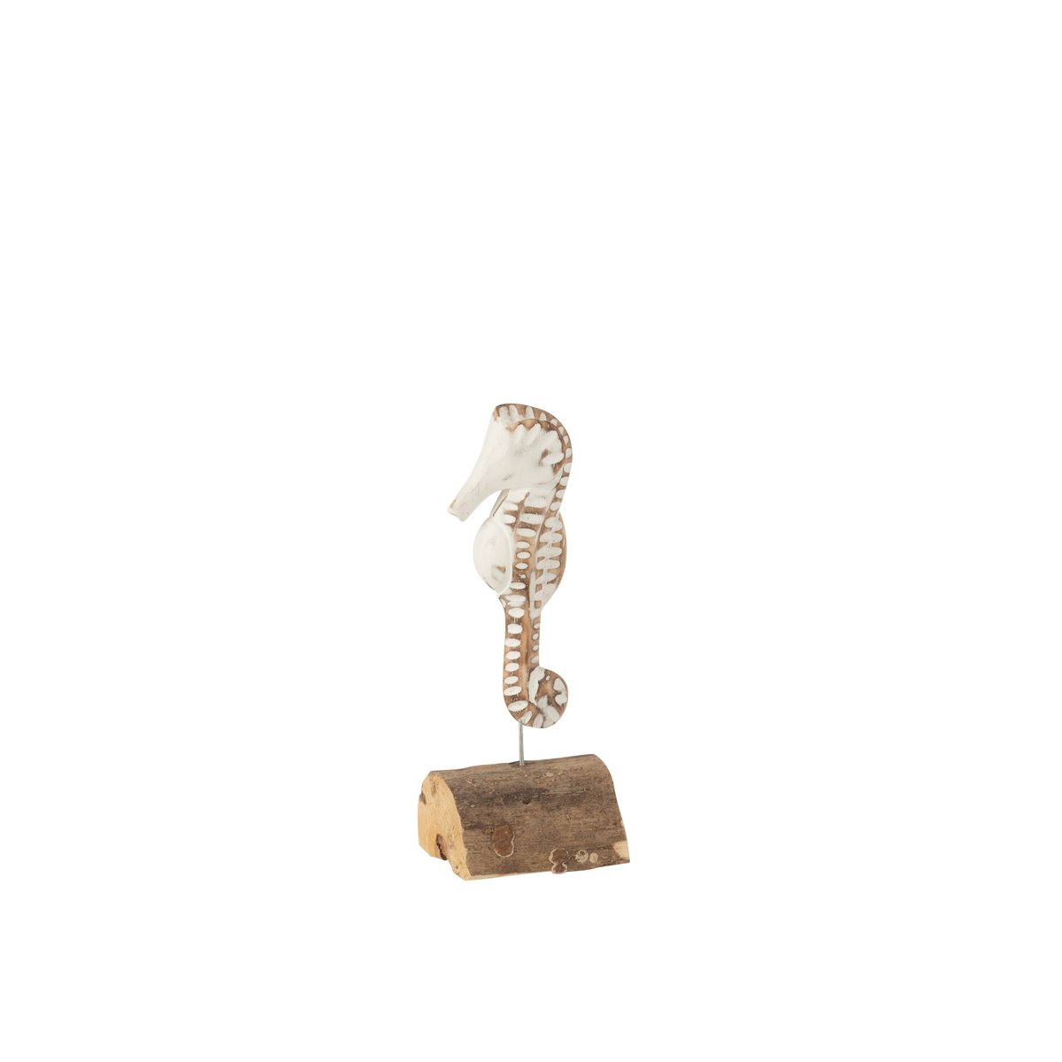 J-Line - Seahorse 1 Sur Pied Albasia Bois Blanc/Naturel