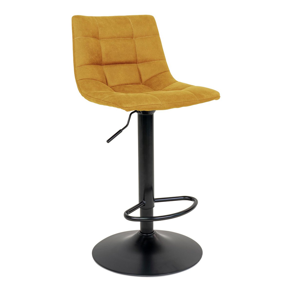 House Nordic - Tabouret de bar Middelfart - lot de 2 - Jaune moutarde