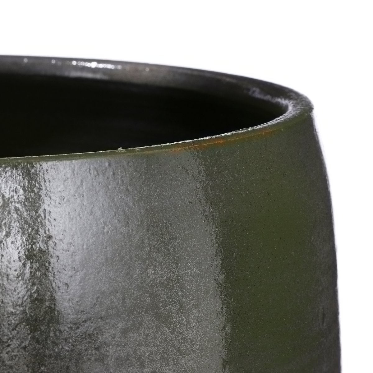 Mica Décorations - Pot de Fleur Lester - H22 x Ø24 cm - Terre Cuite - Vert