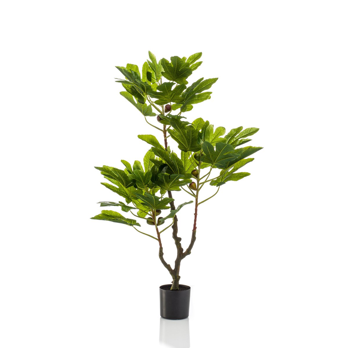 Green BoutiQ - Kunstplant - Ficus Carica - Vijgenboom - 95 cm