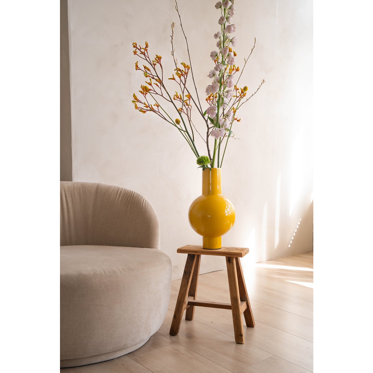 Pip Studio - Vase Metal Medium Ocher 24x40cm