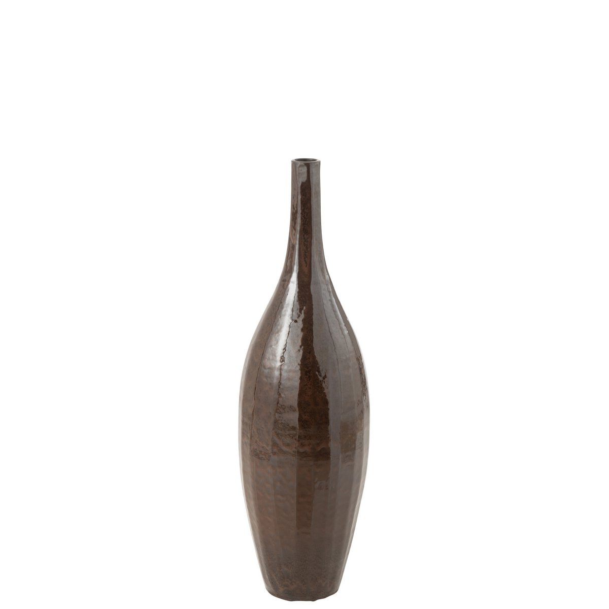 J-Line - Vase Bottle Terra Shiny Brown Medium