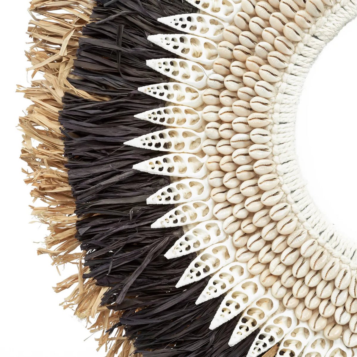 Bazar Bizar - Decoratief figuur op standaard 'Mojo Raffia' (Zwart Naturel)