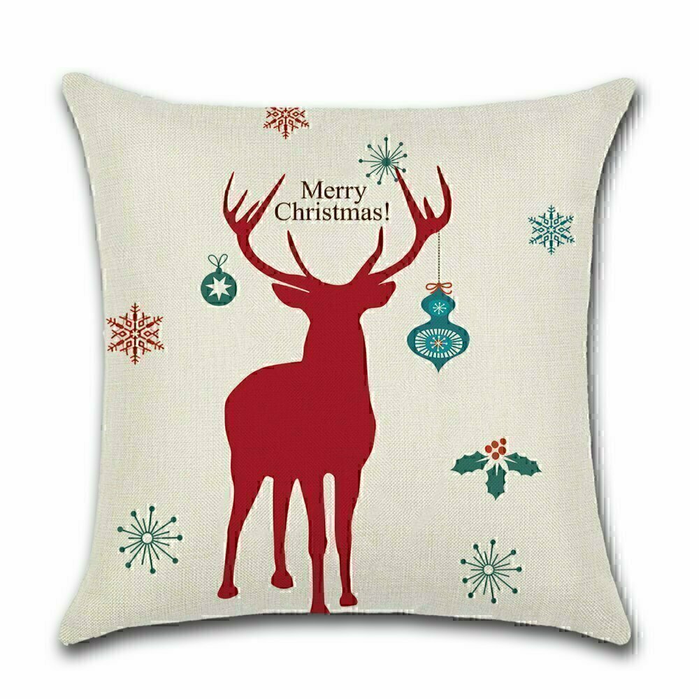 By Javy - Kussenhoes Kerst - Rood Hert