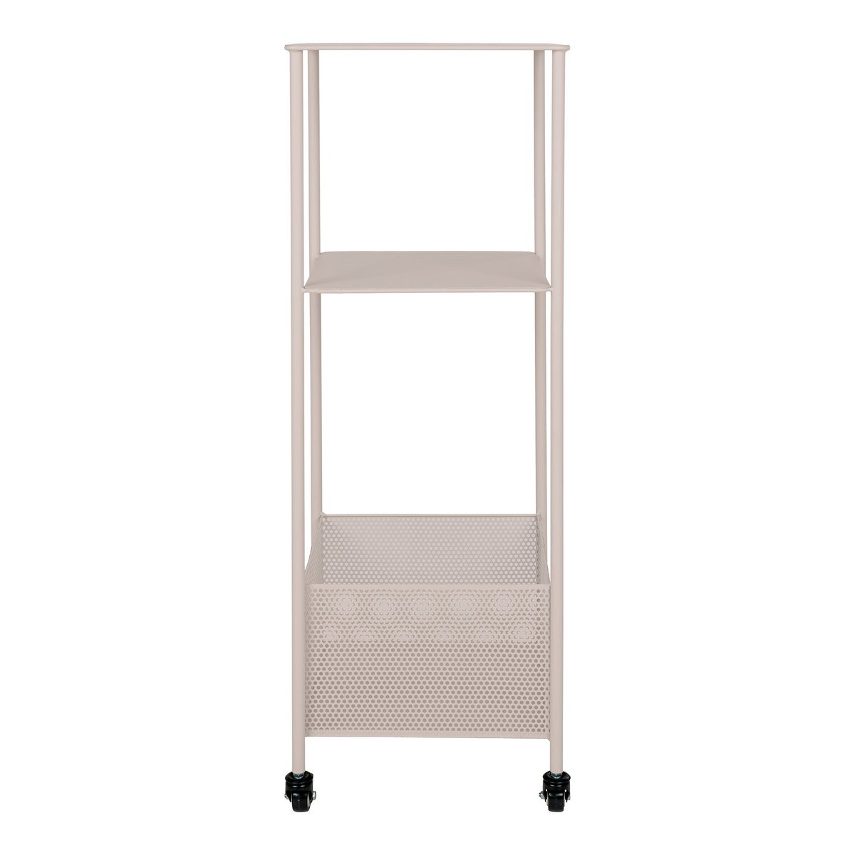 House Nordic - Torres Metal Cart - Metallwagen, Stahl, Sand, 3 Regale, 35x35x100 cm