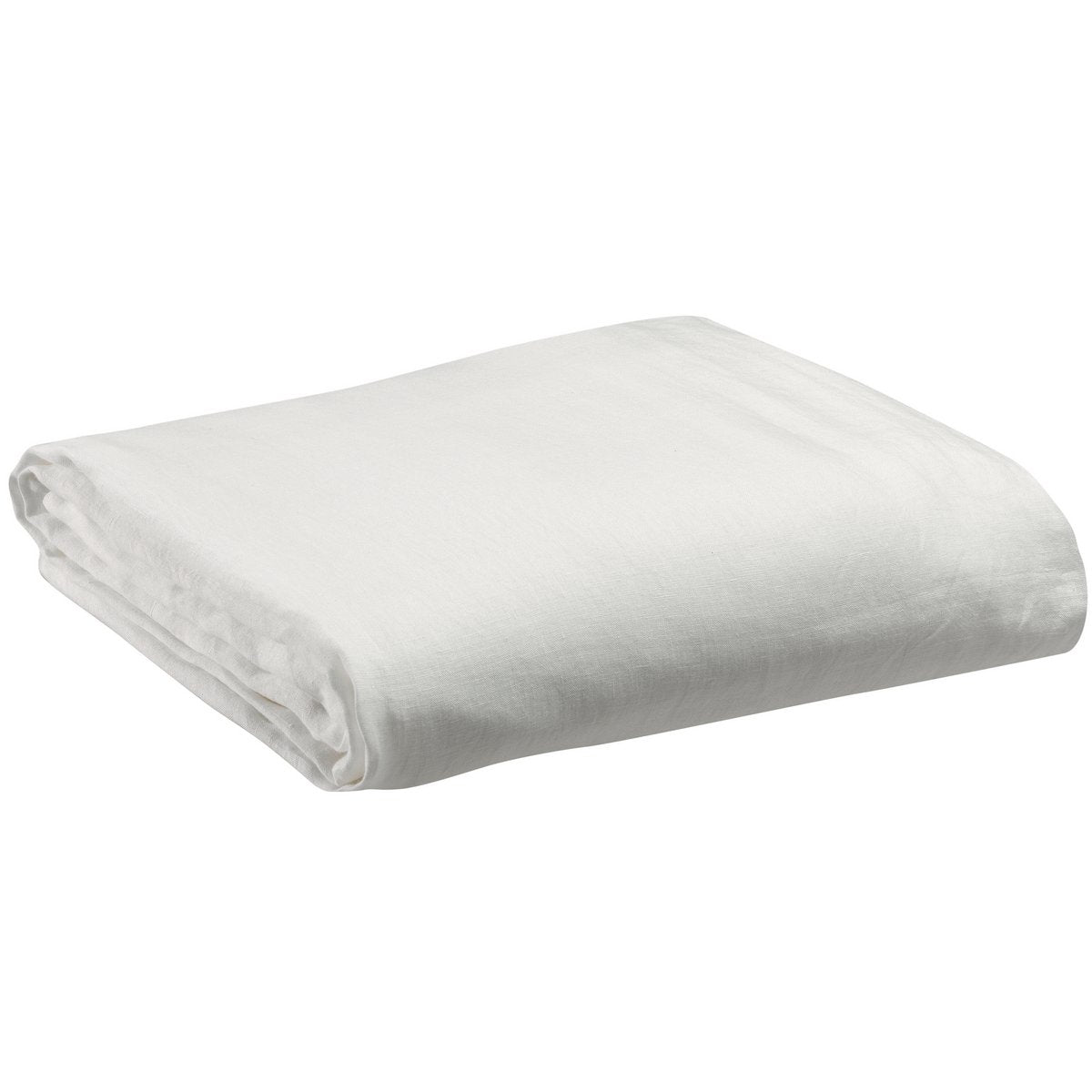 VIVARAISE - Drap housse délavé Zeff White 140x190 chapeau 30cm