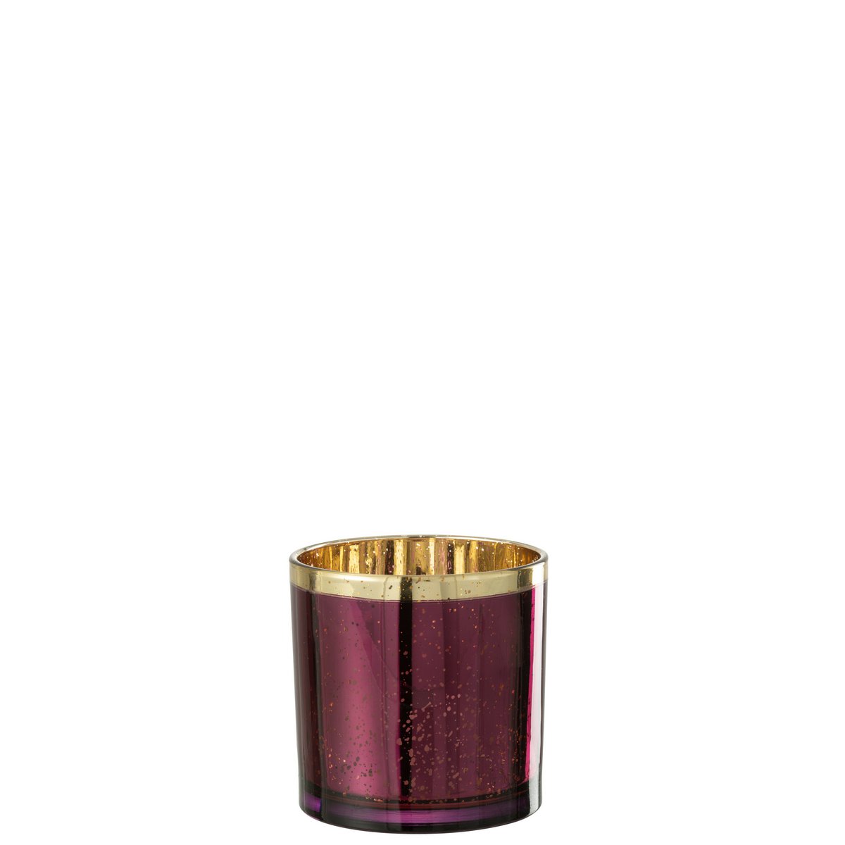 J-Line - Lantern Edge - Glas - Gold/Bordeaux - Groß