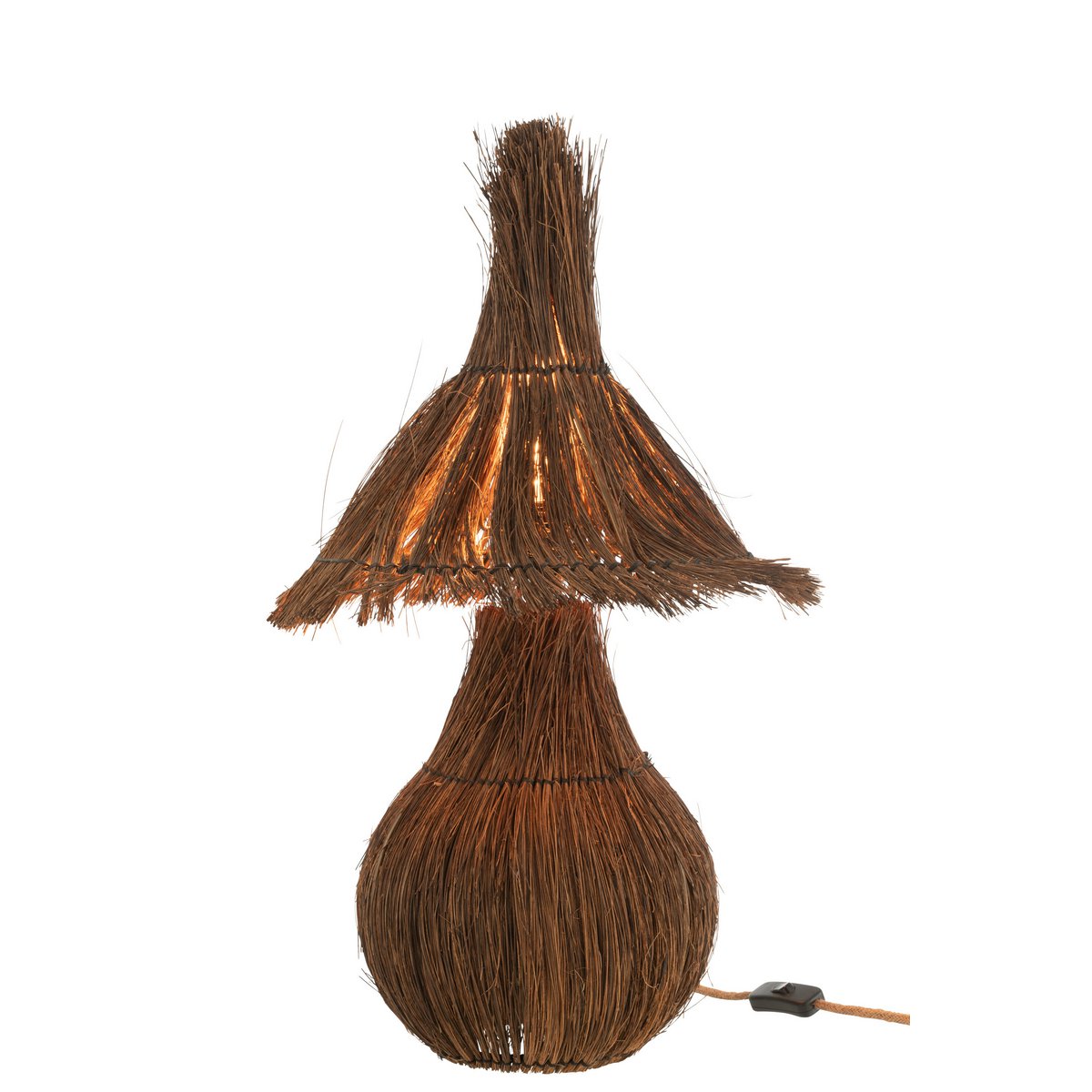 J-Line - Tischlampe Tropical - Jute - Braun