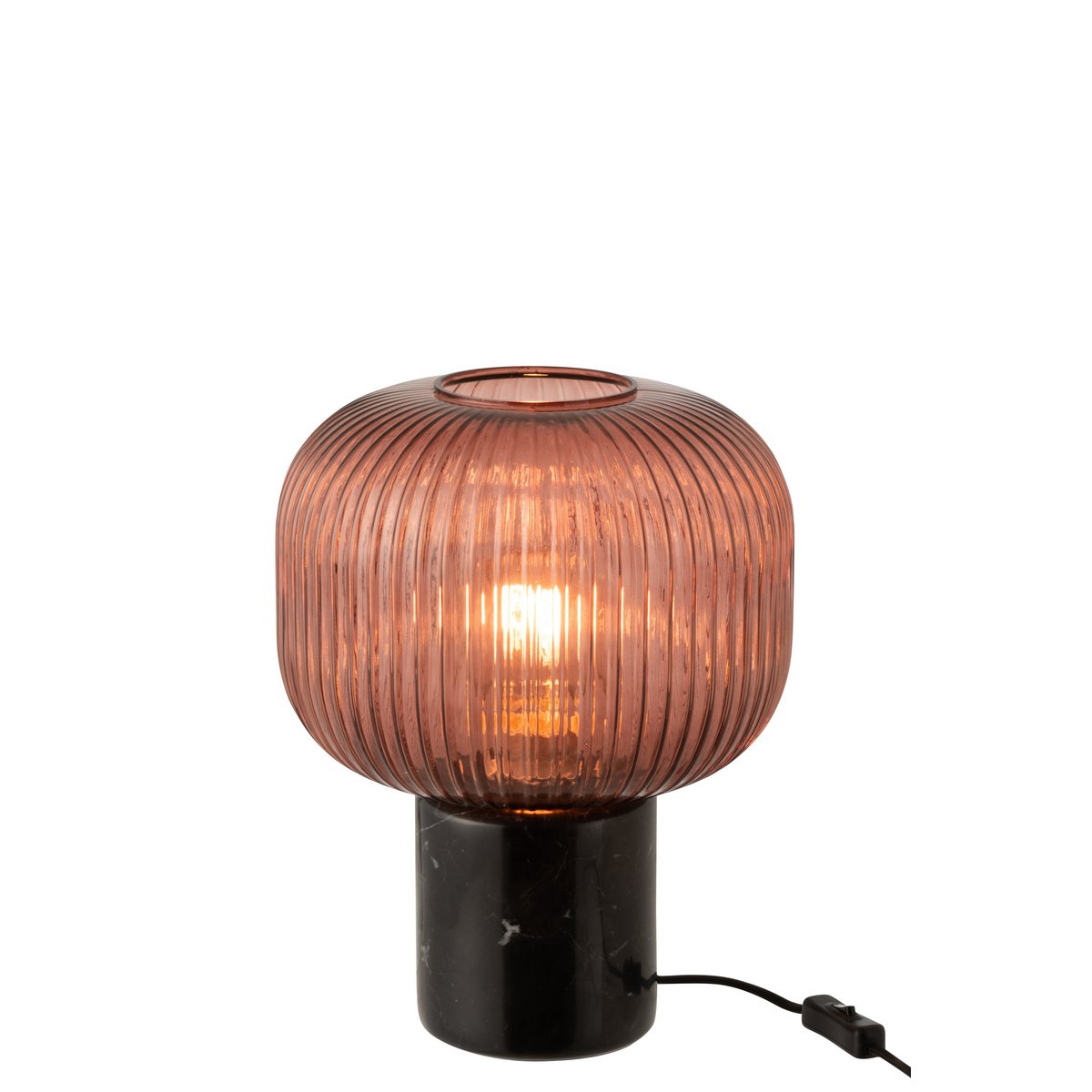 J-Line - Lampe de table 'Yufo' - Rouge/Noir