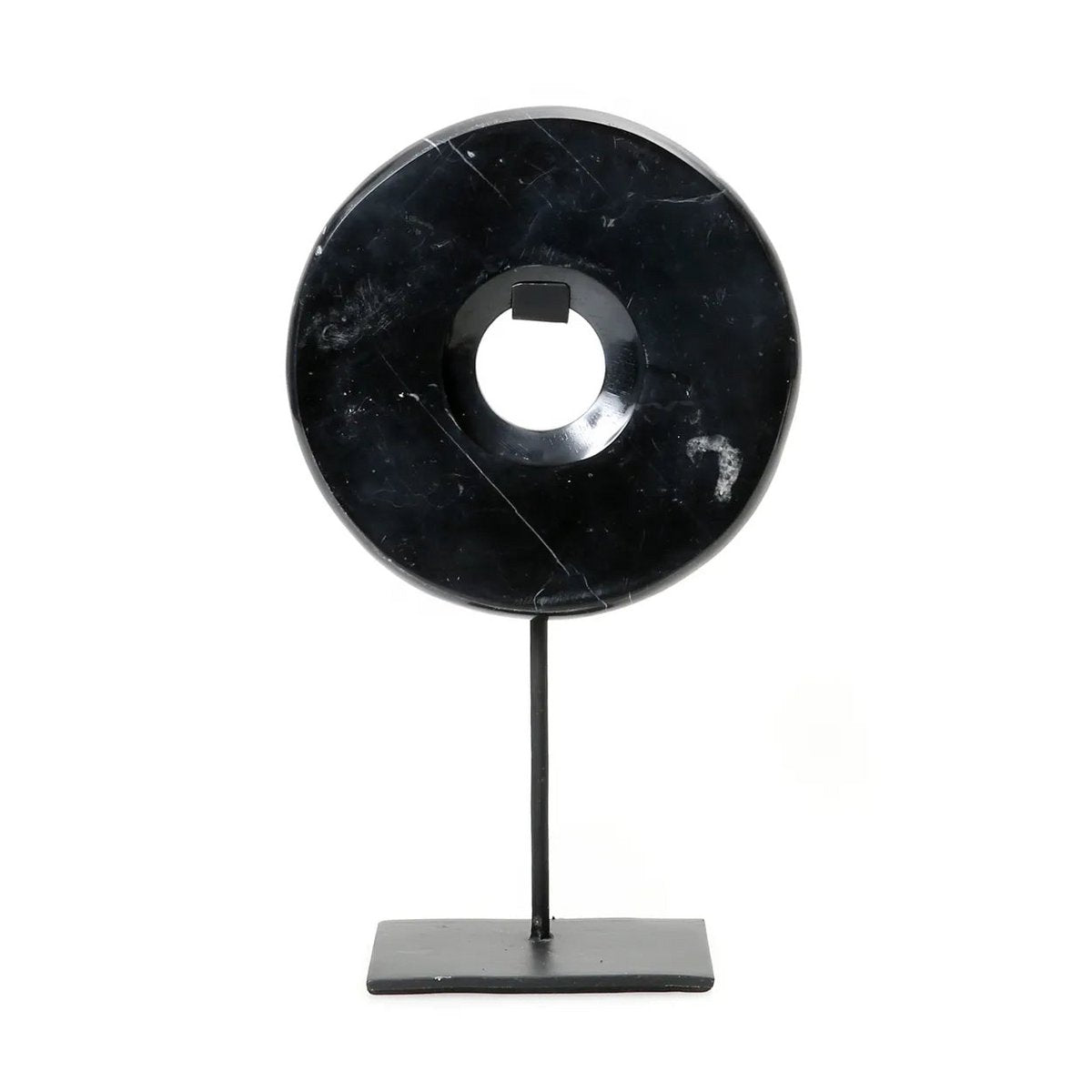 Bazar Bizar - Figurine décorative sur pied 'Marble Disc' (Noir, M)