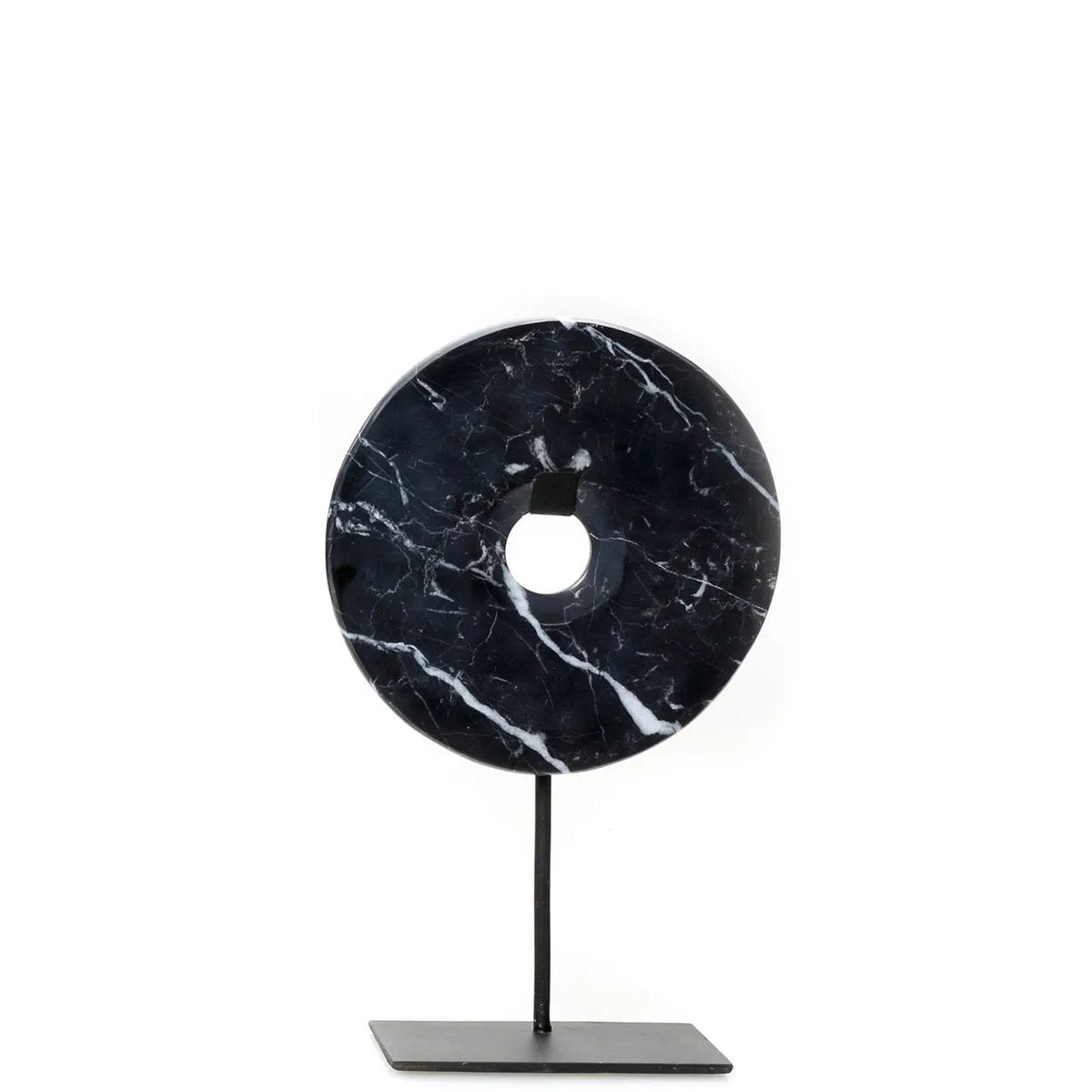 Bazar Bizar - Figurine décorative sur pied 'Marble Disc' (Noir, M)