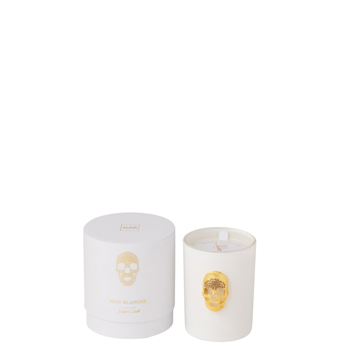 J-Line - Bougie parfumée Skull Nuit Blanche Petite 43 Heures