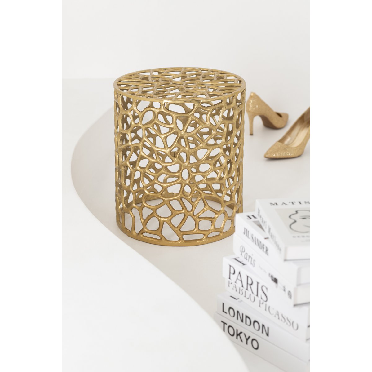 J-Line - Bijzettafel Aluminium Goudkleurig