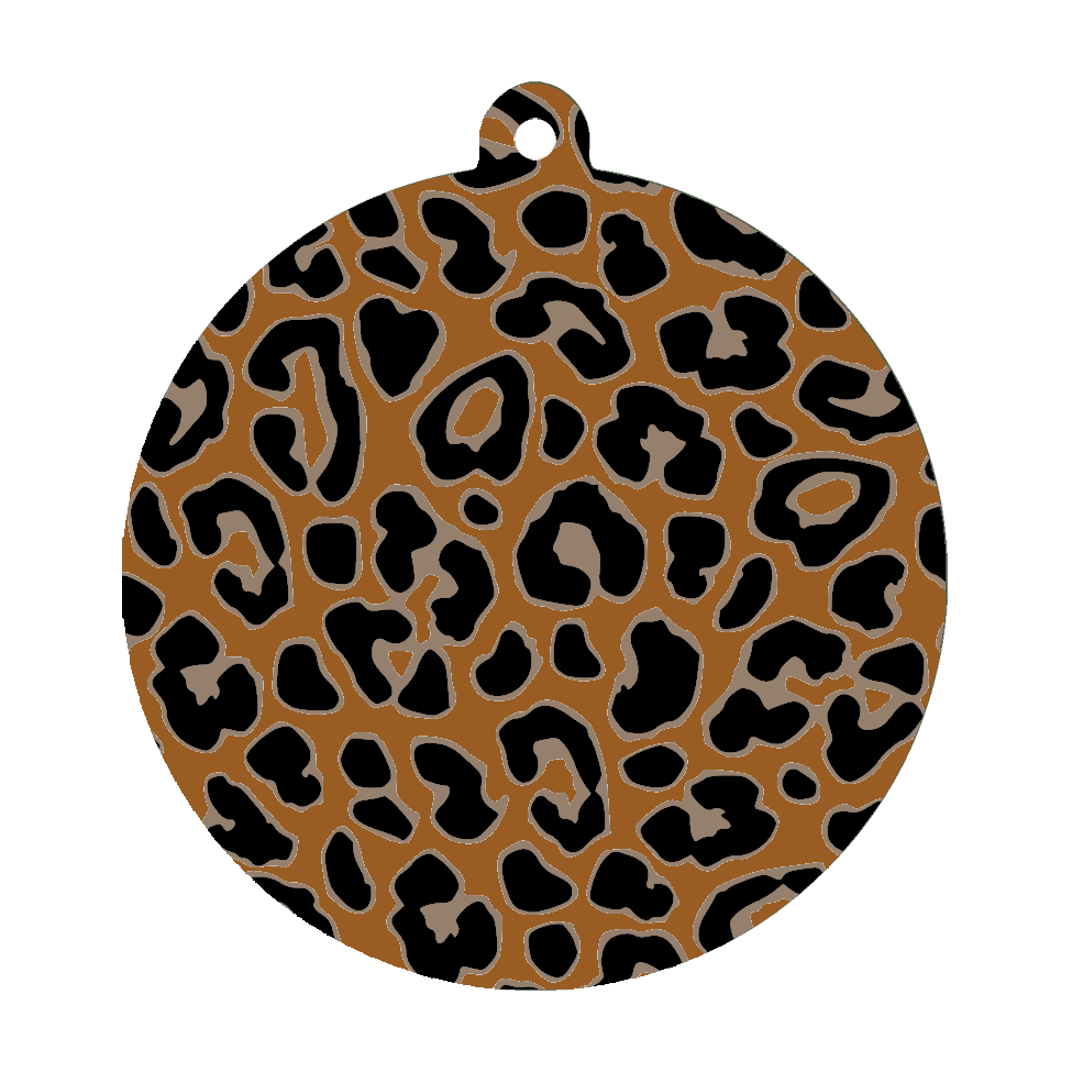 Label2X - Kersthanger leopard terra