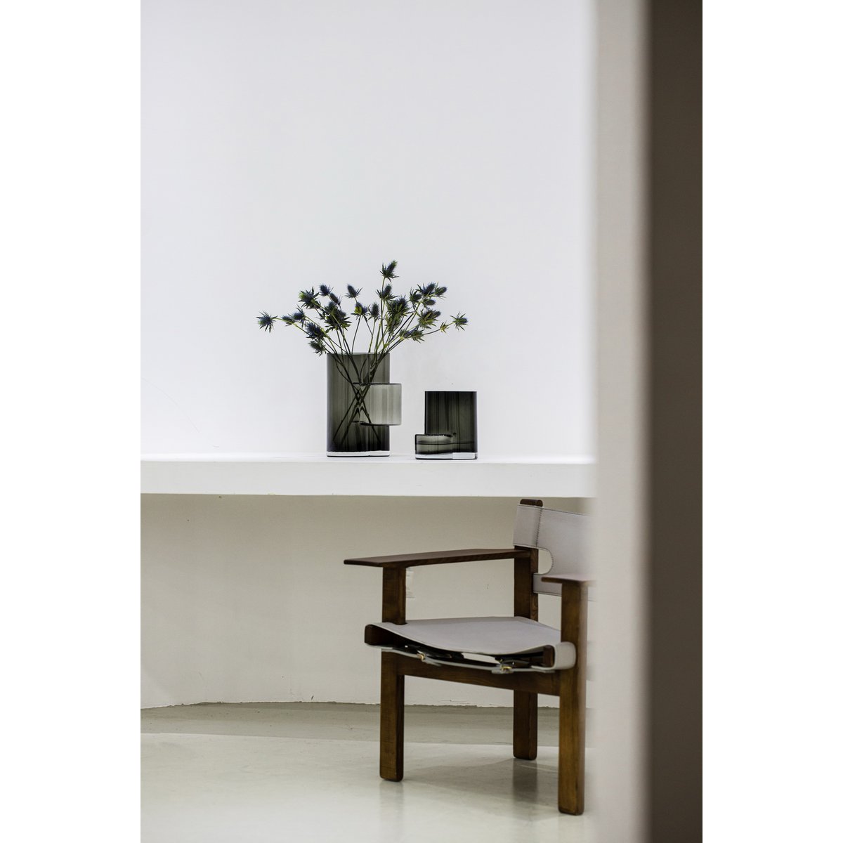 Element Accessories - Glazen vaas van top innovatief design met constructivistische touch, FUSION 20 Grey