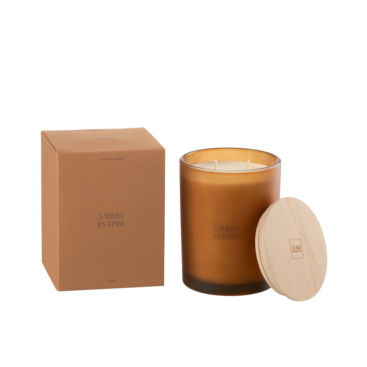 J-Line - Bougie parfumée Accords Essentiels - Ambre Intime - Ocre