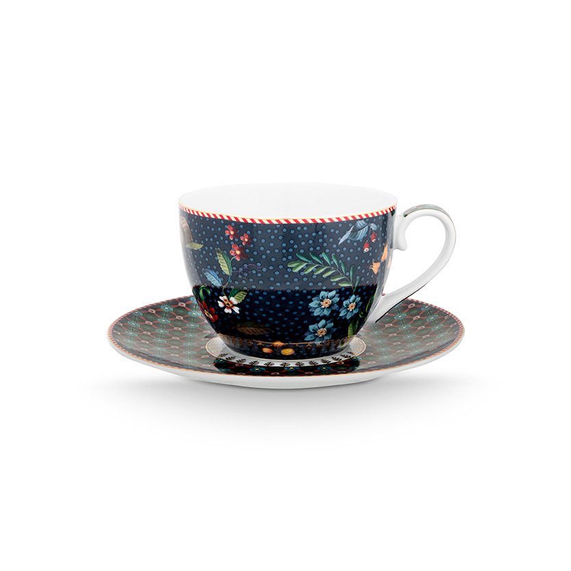 Pip Studio - Set/2 Cups and Saucers Berry Blues 280ml