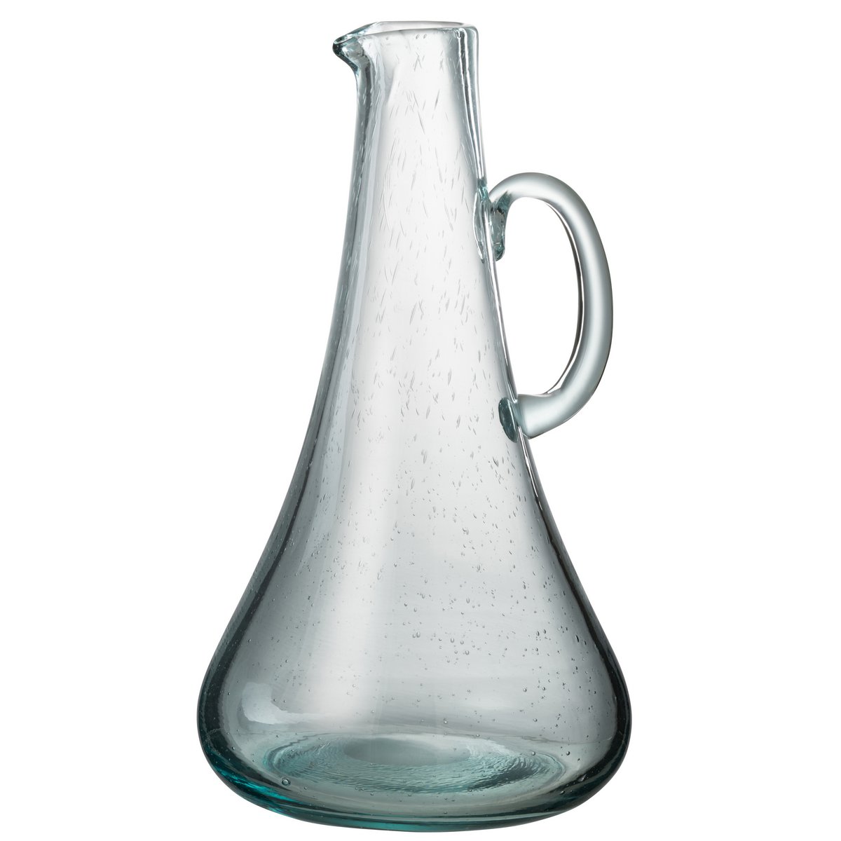 J-Line - Carafe Longue - Verre - Transparent/Bleu Clair