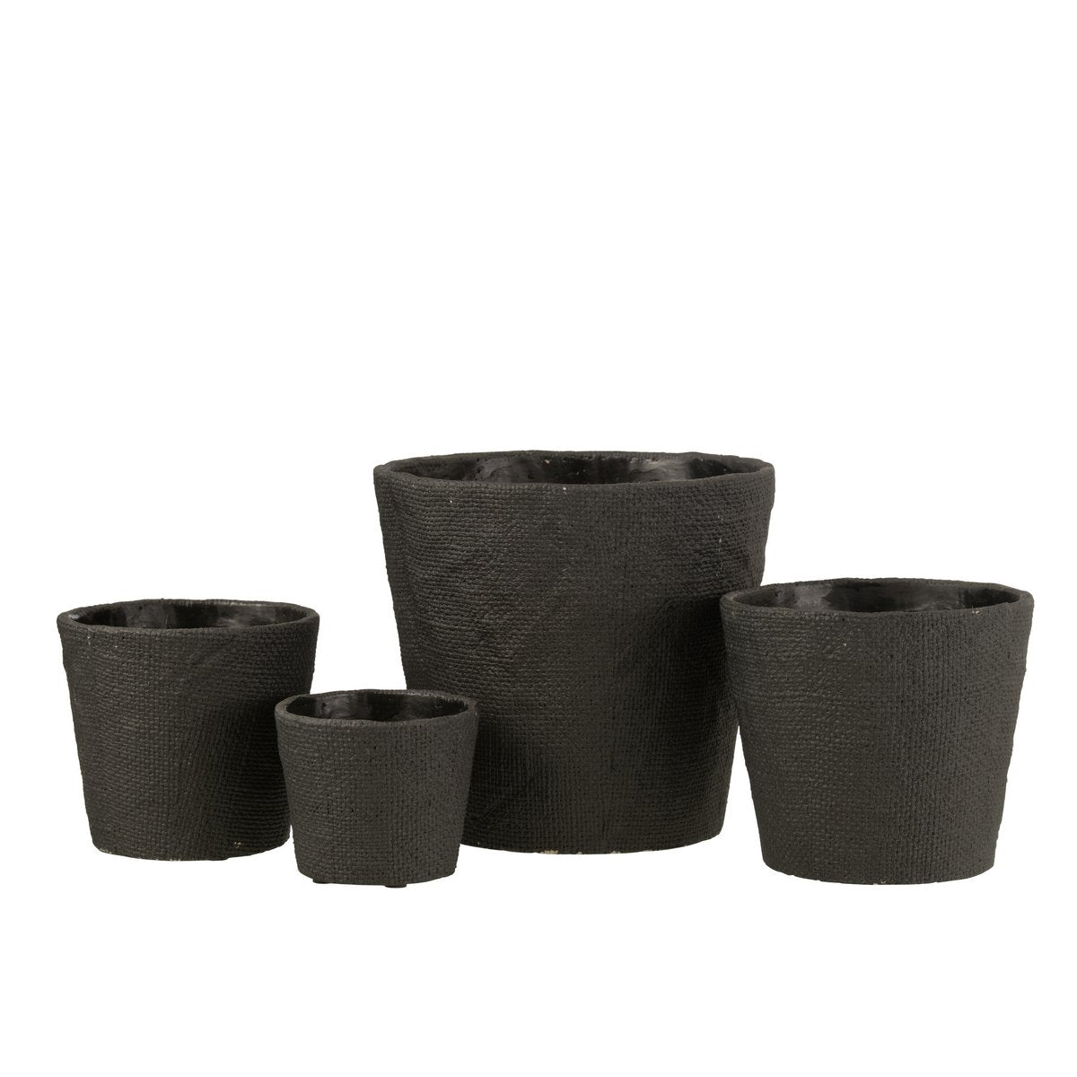 J-Line - Blumentopf Bar Cement Black Extra Large