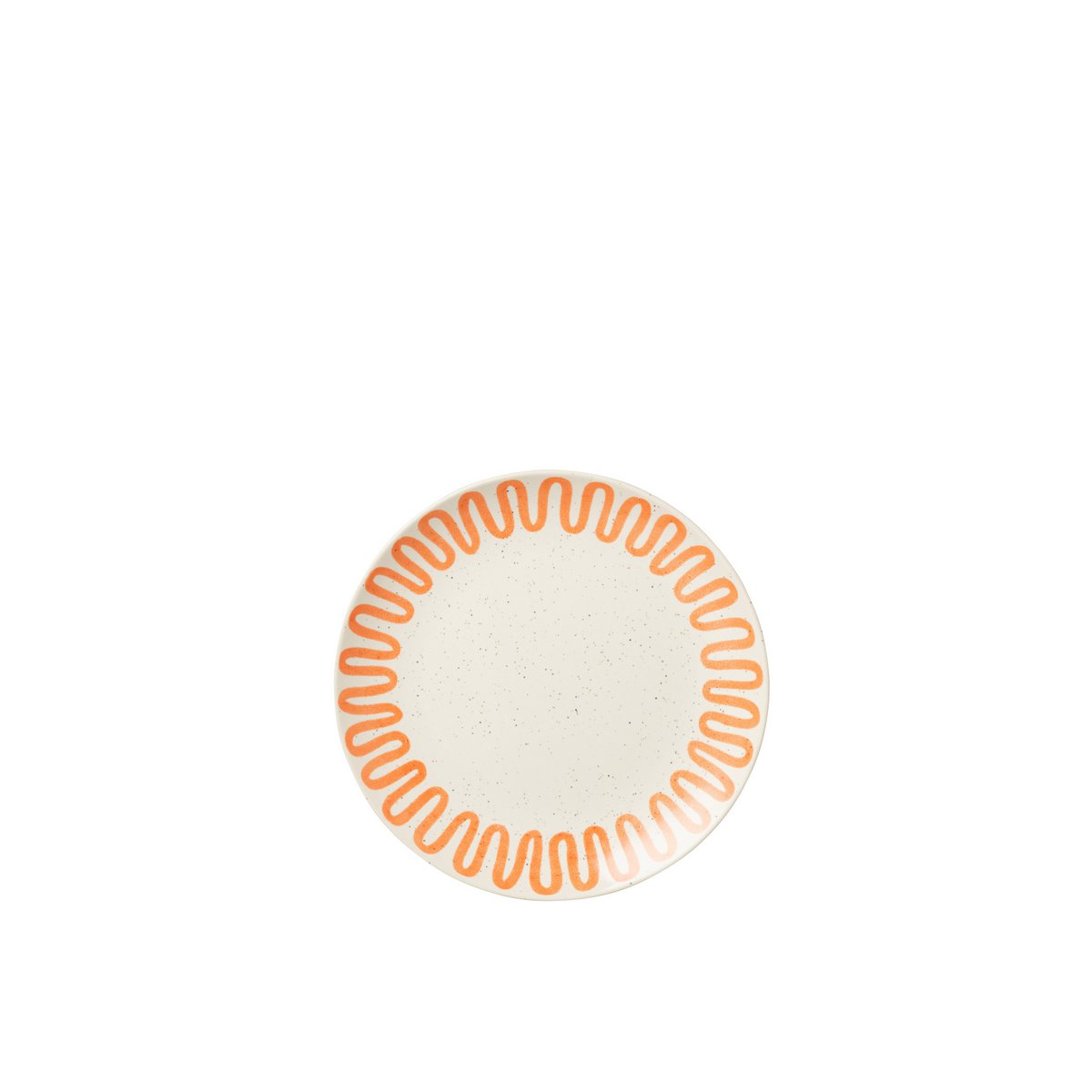 J-Line - Assiette Curve - Porcelaine - Orange - Petit