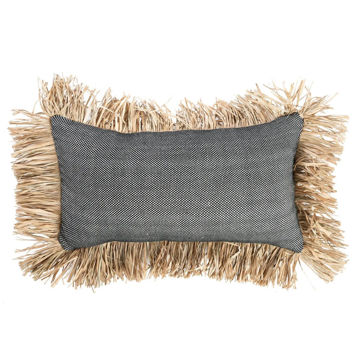 Bazar Bizar - Housse de coussin 'Cotton Bonita' (Noir Naturel, 30x50)