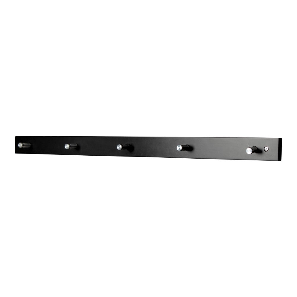 House Nordic - Padova Coat Rack - Garderobenständer in Schwarz mit 5 Metallhaken