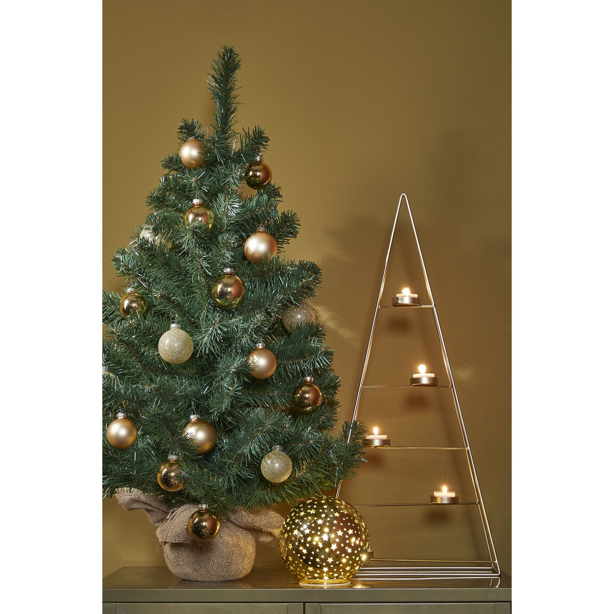 Maison d'Abri® - Sapin de Noël Artificiel Alpin en Jute - H90 x Ø66 cm - Vert