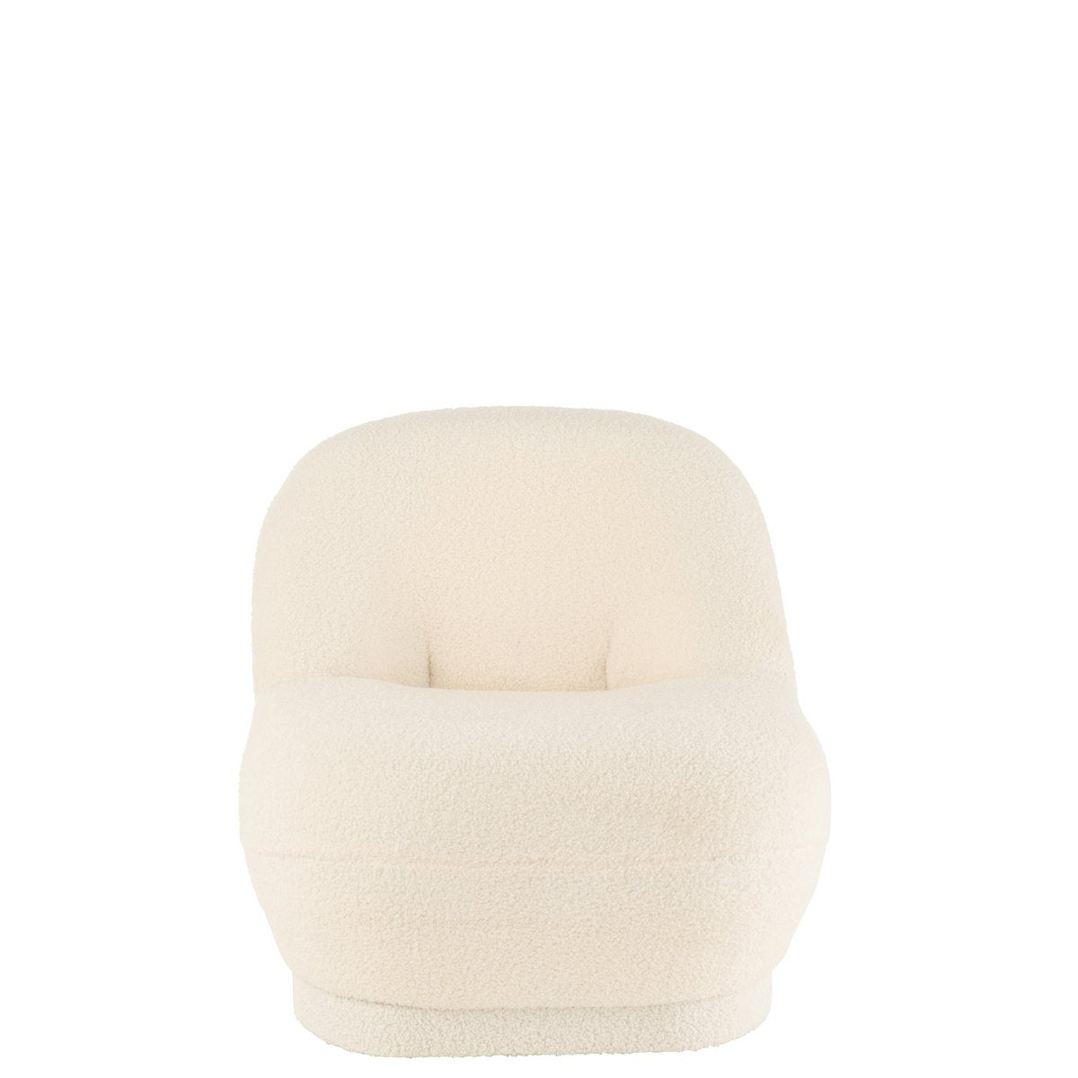 J-Line - Fauteuil Teddy Bouclé Blanc