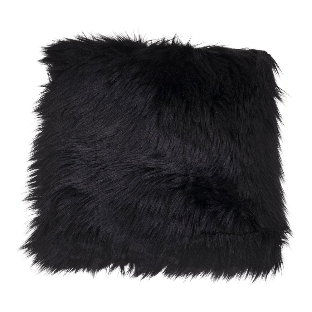 House Nordic - Lambskin Plastic - Peau d'agneau artificielle en noir 40x40 cm