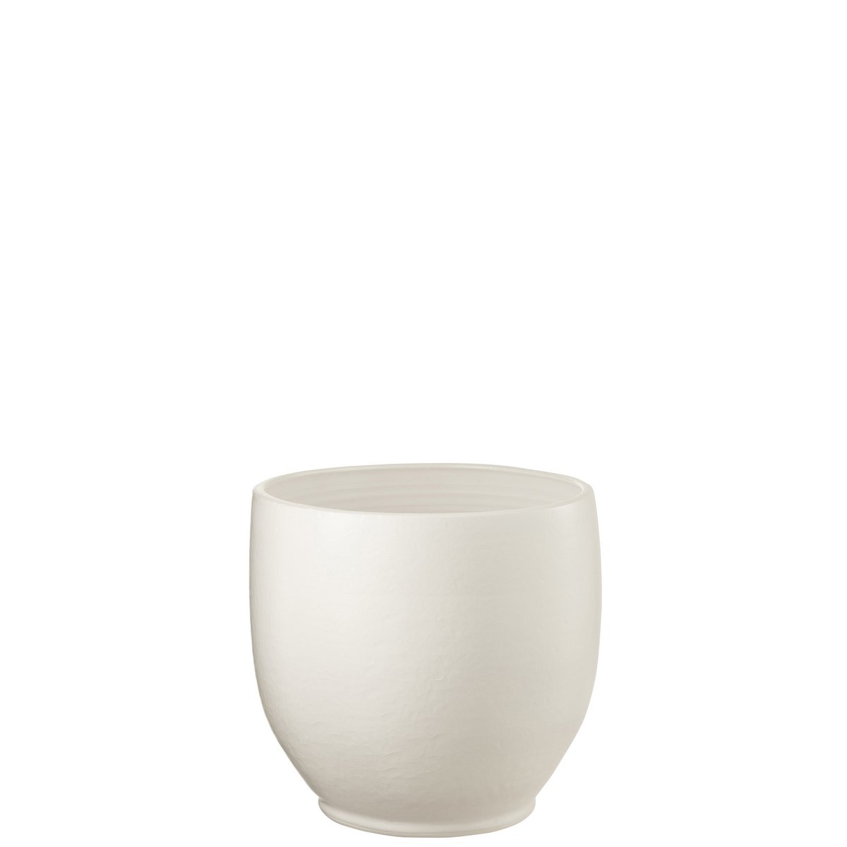 J-Line - Pot de Fleurs Ying - Céramique - Blanc - Moyen - Ø35,00cm