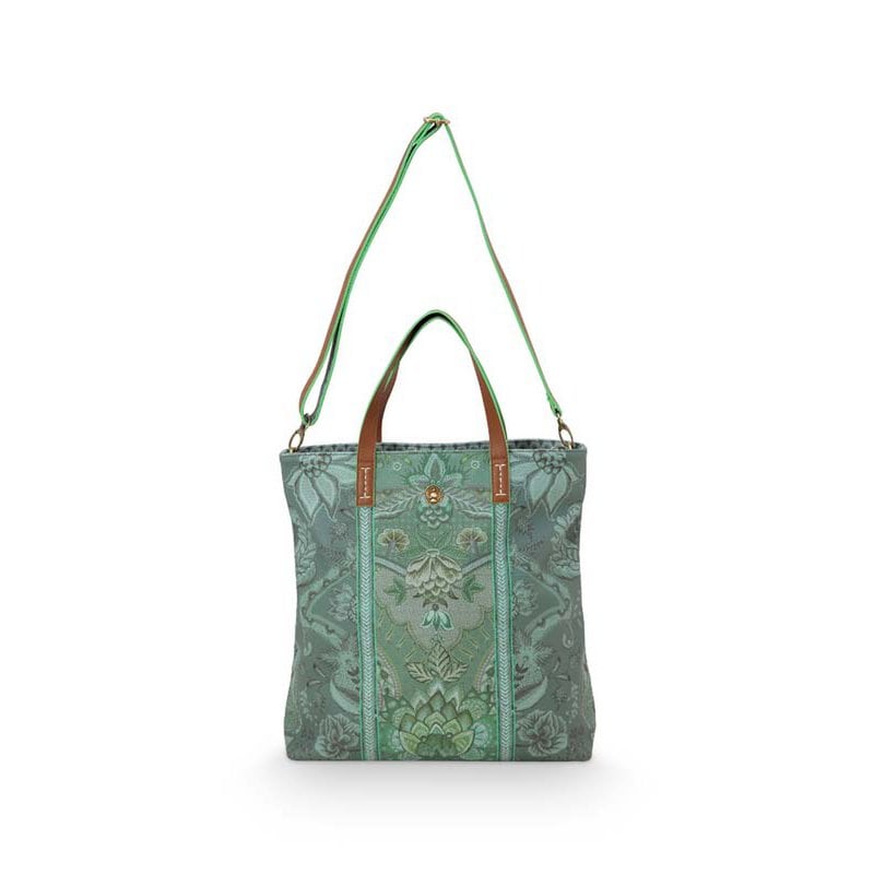 Pip Studio - Shopper Plein Kyoto Festival Groen 33x36x10cm