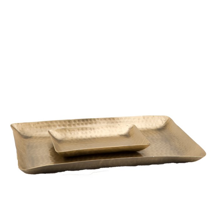 Mrs. Bloom - Rechthoekig dienblad antiek goud 18x11