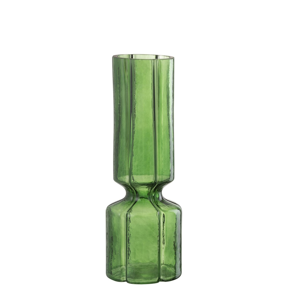 J-Line - Vase Jef Lijnen Glas Grün