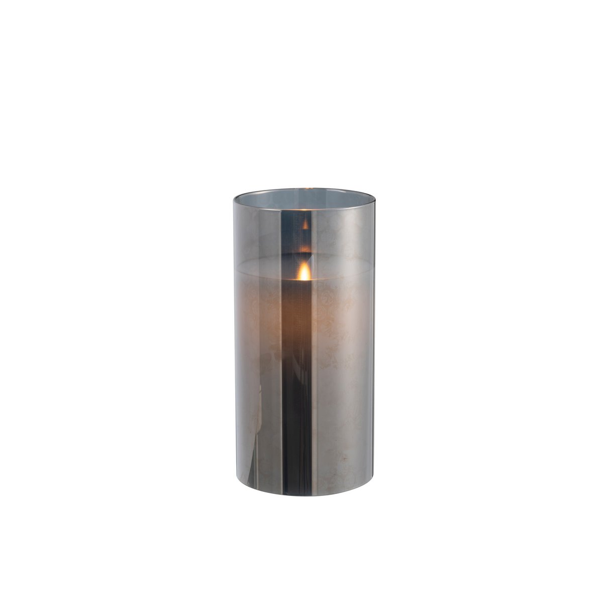 J-Line - Lampe LED Brillant Verre Gris Moyen