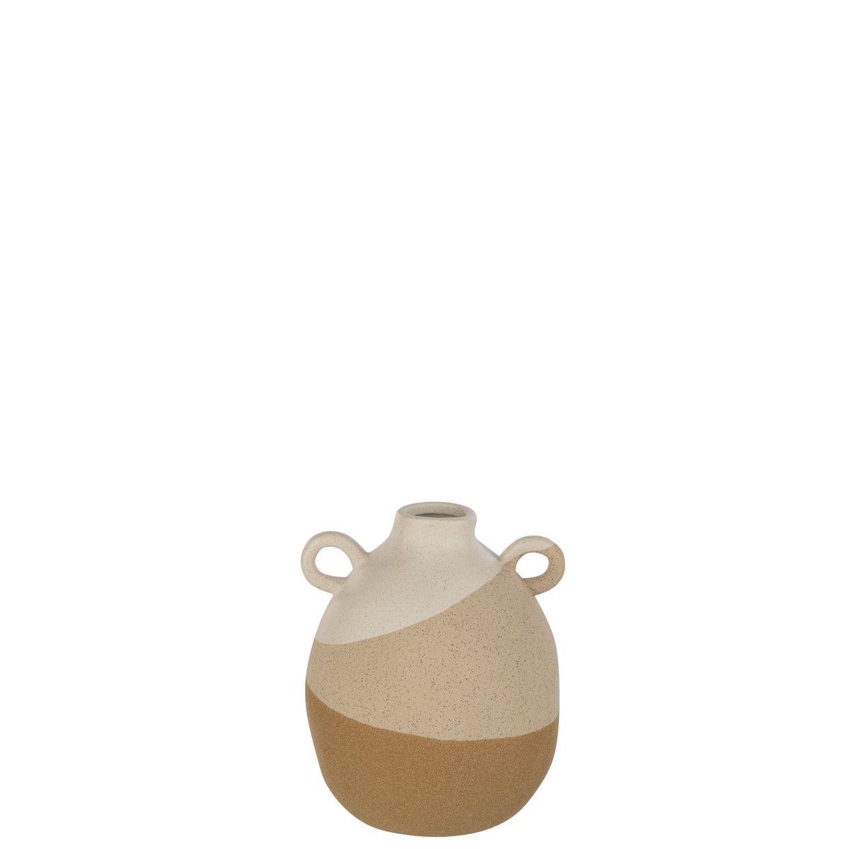 J-Line - Vase Ear Keramik Beige/Hellbraun Klein