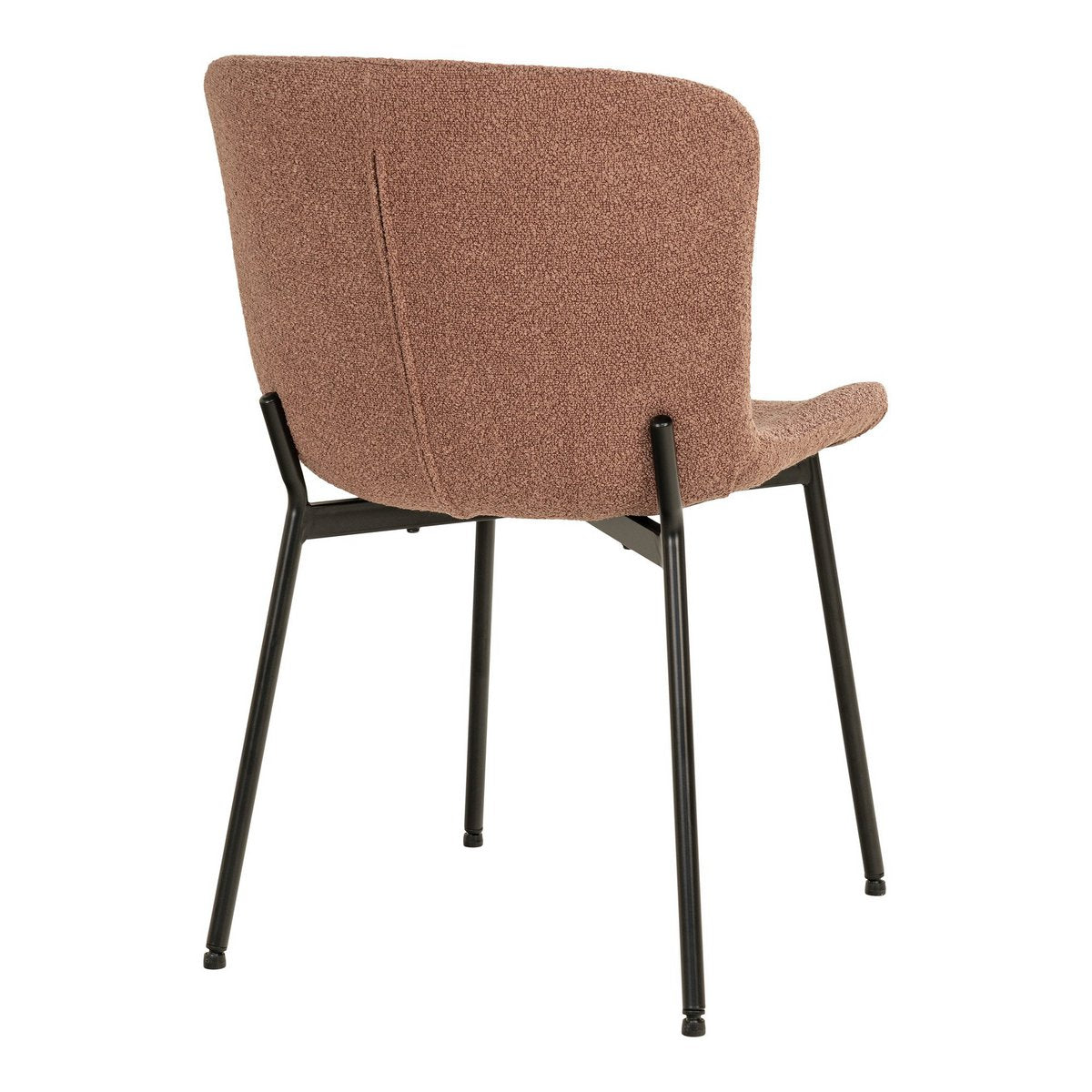 House Nordic - Maceda Dining Chair - Chaise de salle à manger en boucle, rouille avec pieds noirs - Lot de 2