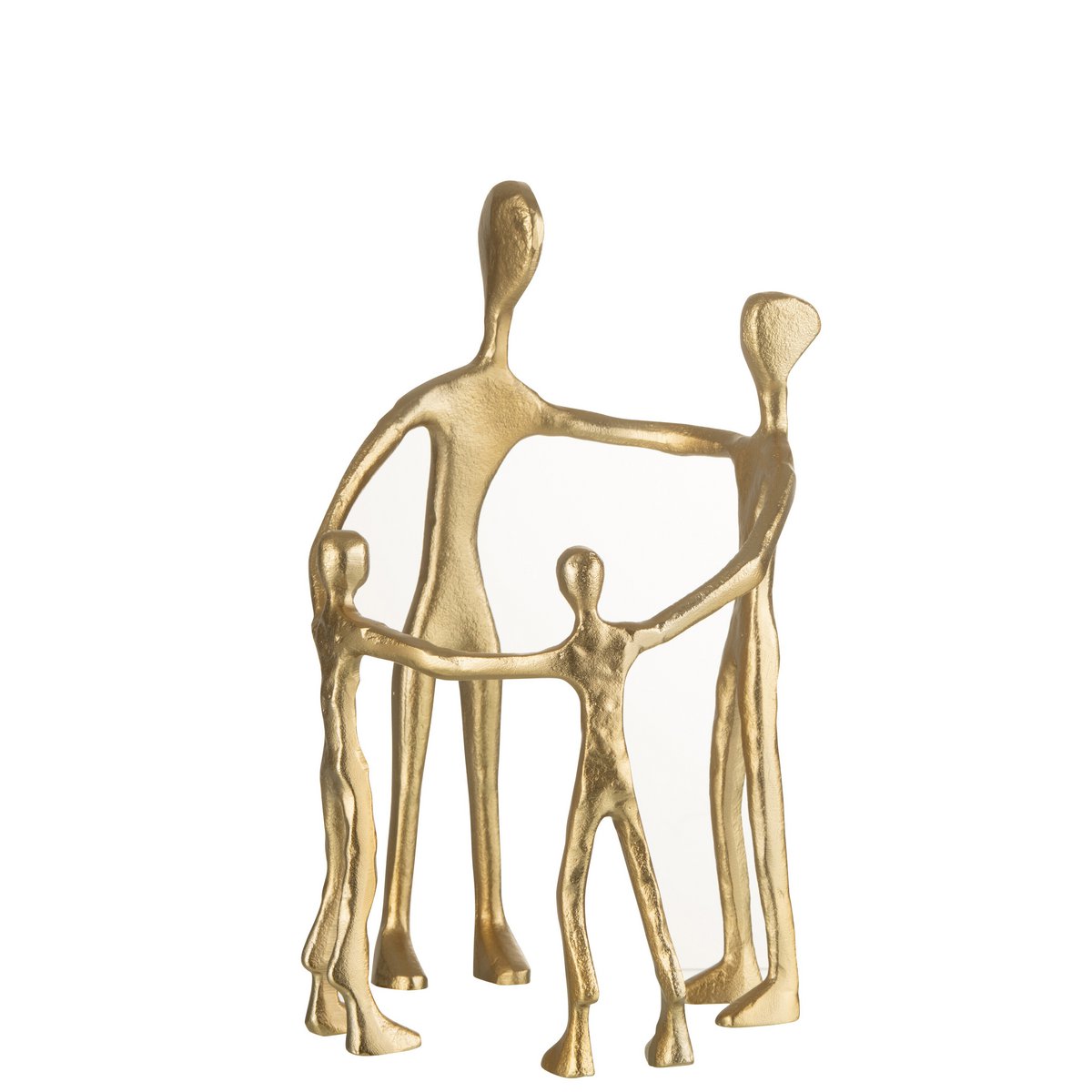 J-Line - Figur Familienkreis - Aluminium - Gold