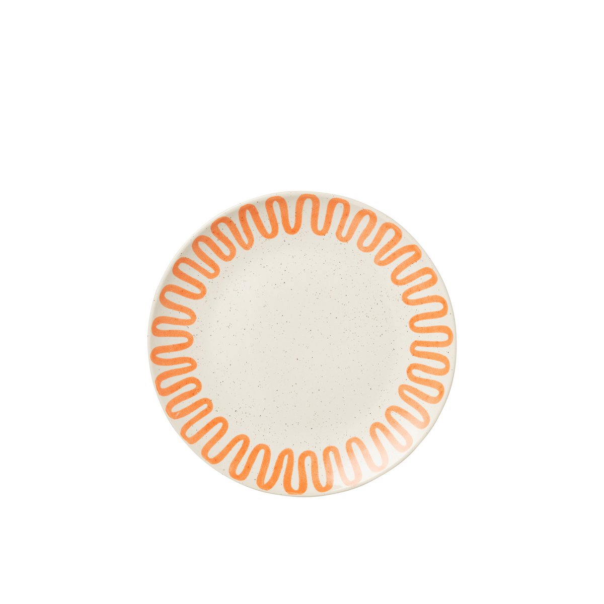 J-Line - Assiette Curve - Porcelaine - Orange - Grand