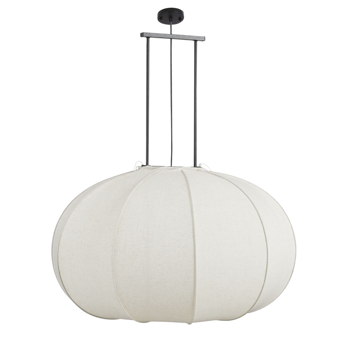 Mica Decorations - Lampe à Suspension Pego - H94 x Ø83 cm - Lin - Blanc Cassé