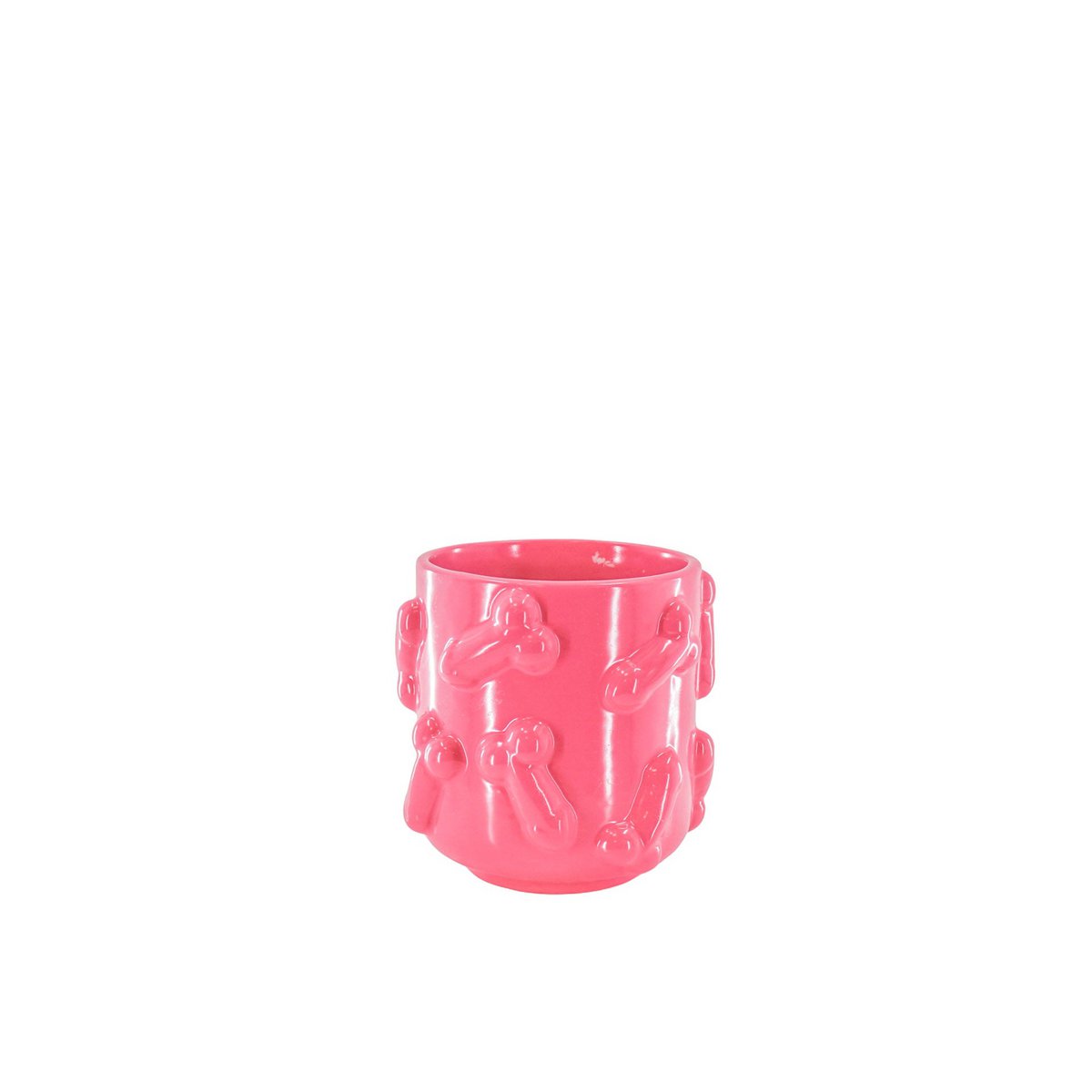 Housevitamin - Pot - Dick - Keramiek - Roze -11x11x11,5cm