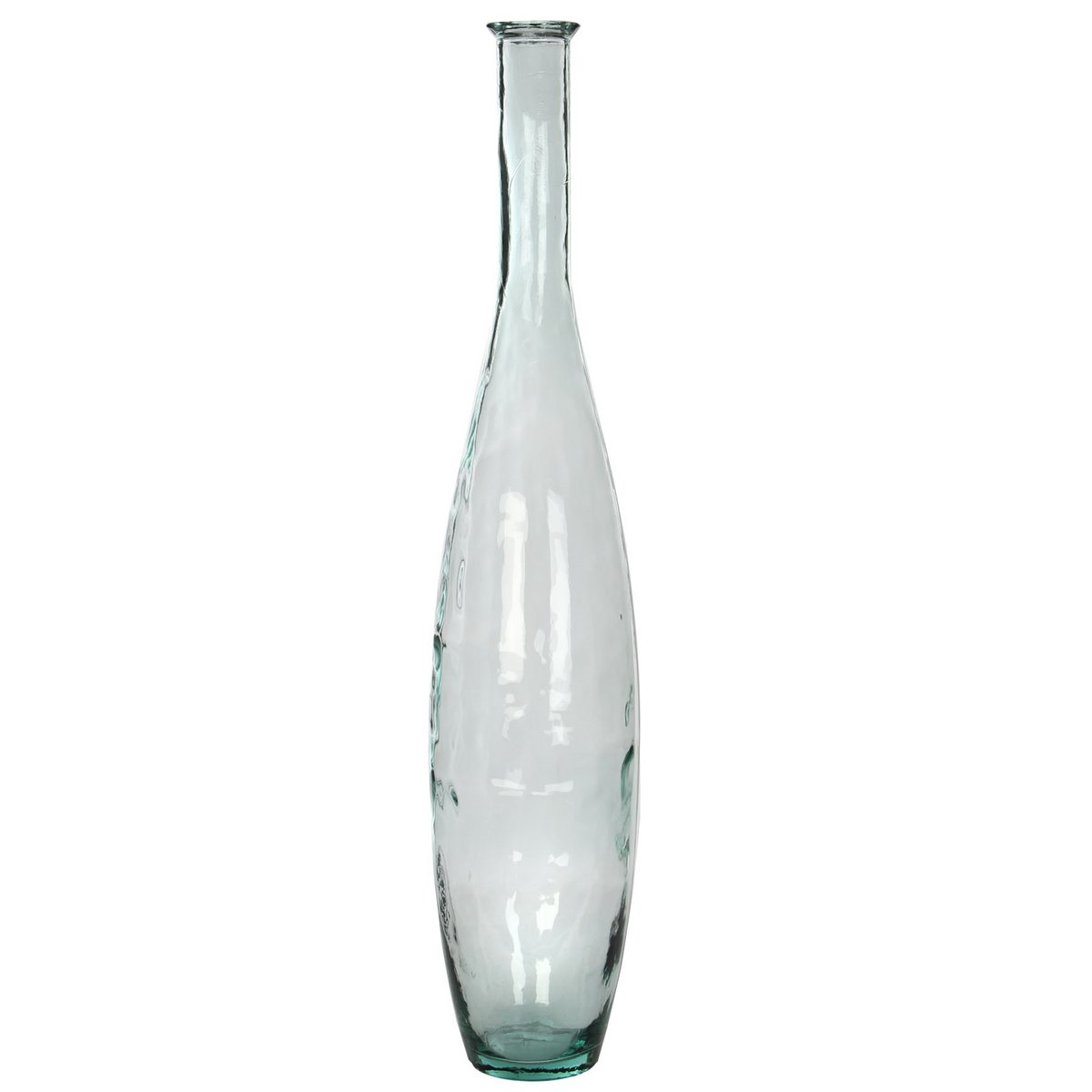 Glimmerdekorationen - Kyara Flaschenvase - H100 x Ø20 cm - Recyceltes Glas - Transparent